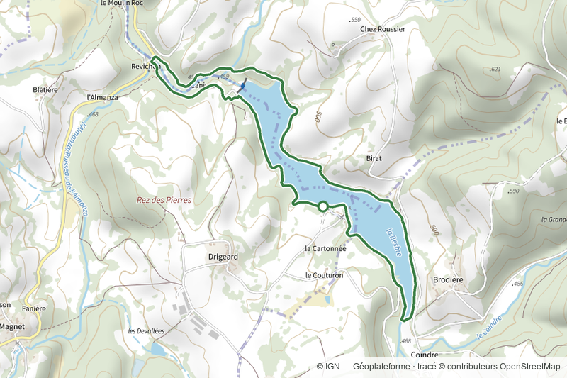 Tour du plan d'eau de Saint-Clément