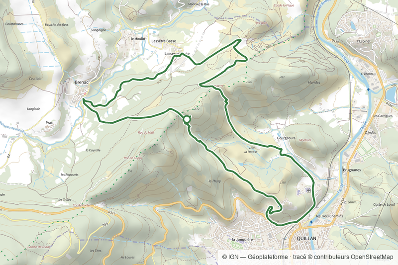 Sentier Brenac-Lasserre-Gourgaoura