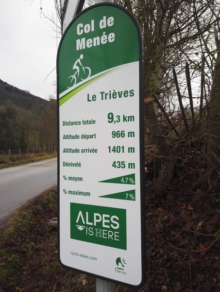 Col de Menée - Itinéraire cyclo