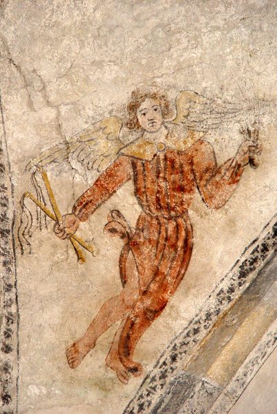 Peinture dans l'église de Cézens