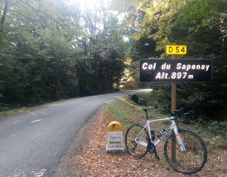 Montée cyclo du Col du Sapenay