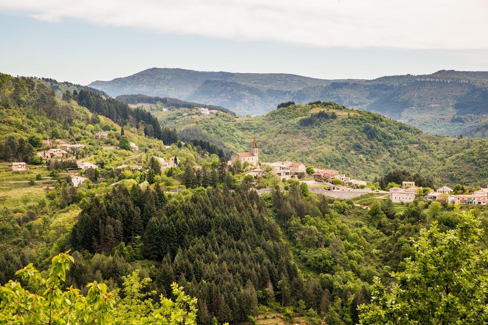 Village de St-Andéol-de-Vals depuis Haut Ségur
