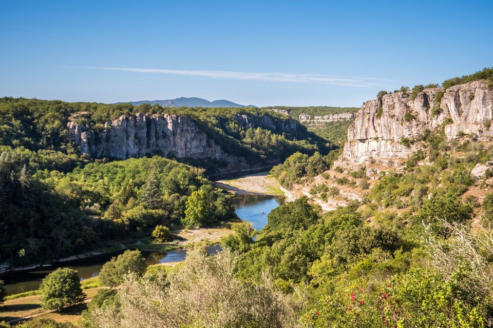 La gorge de l'Ardèche vers le Viel Audon