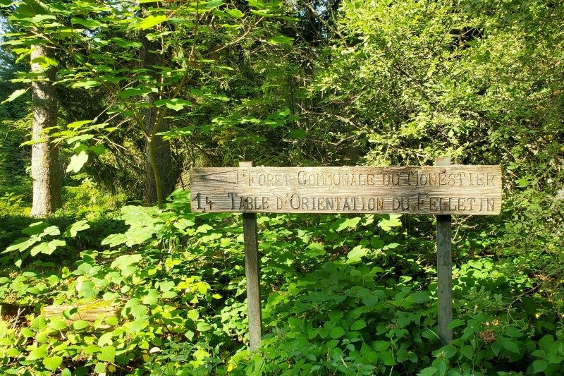 Panneau de direction table d'orientation Grand Felletin