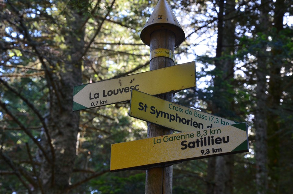 Poteau de randonnée Mont Chaix ouest