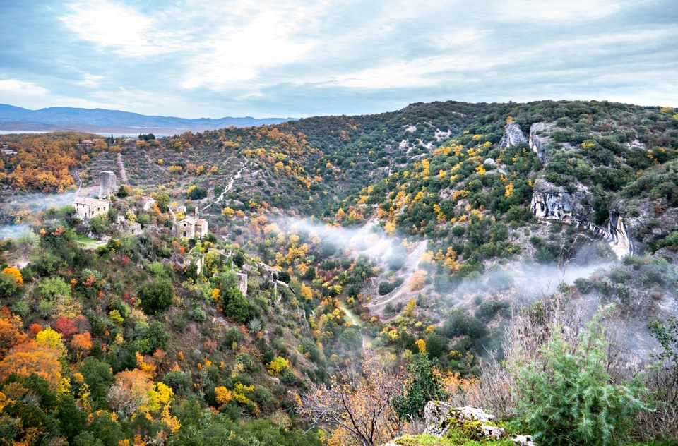 Rochecolombe, la route royale et St-Maurice-d'Ibie