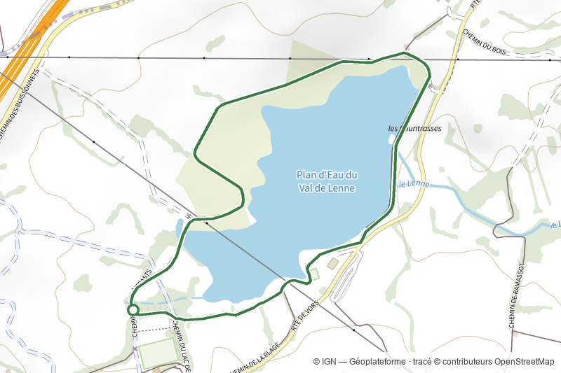 Circuit 1 - Les berges du lac du Val de Lenne