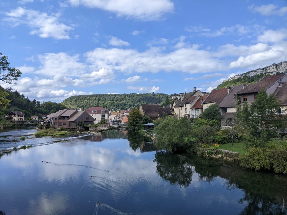 Ornans depuis le pont de Nahin