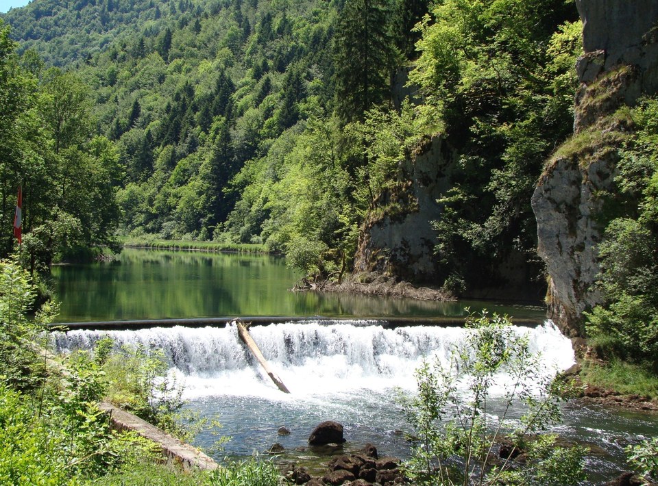 La Chute du Theusseret, vue depuis la Suisse