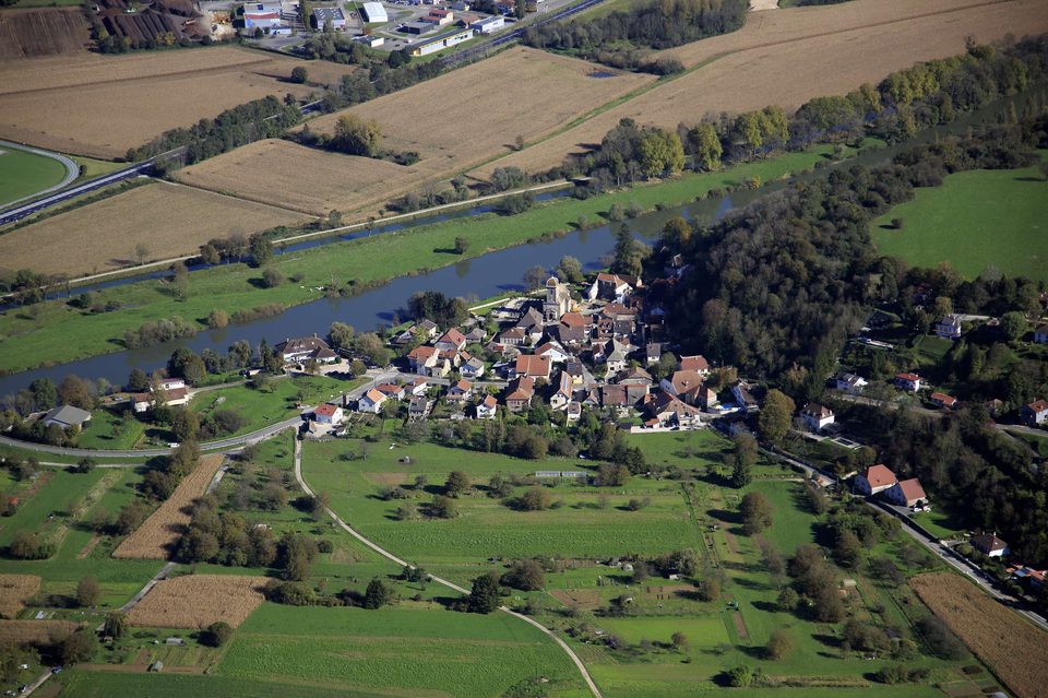 Vue aérienne de Chalèze