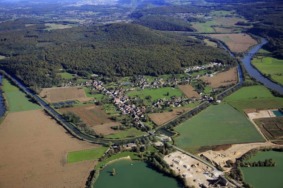 Vue aérienne d'Osselle