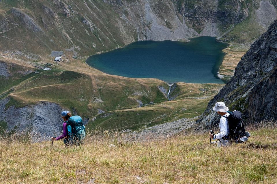 Le refuge et le lac de la Muzelle