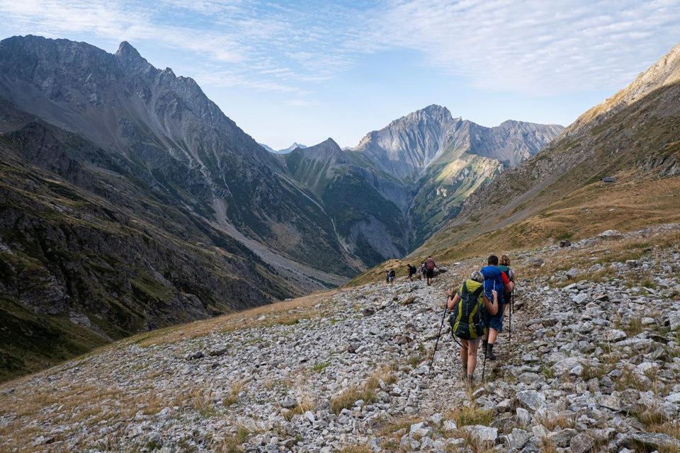 Descente du col de la Muzelle
