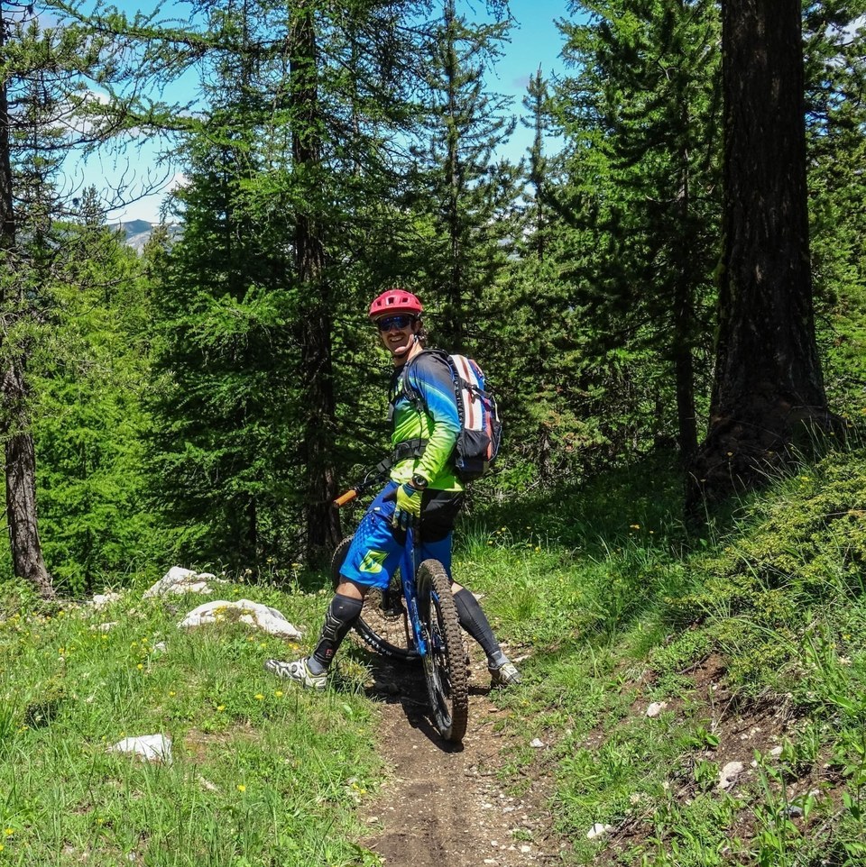 Départ du sentier de descente