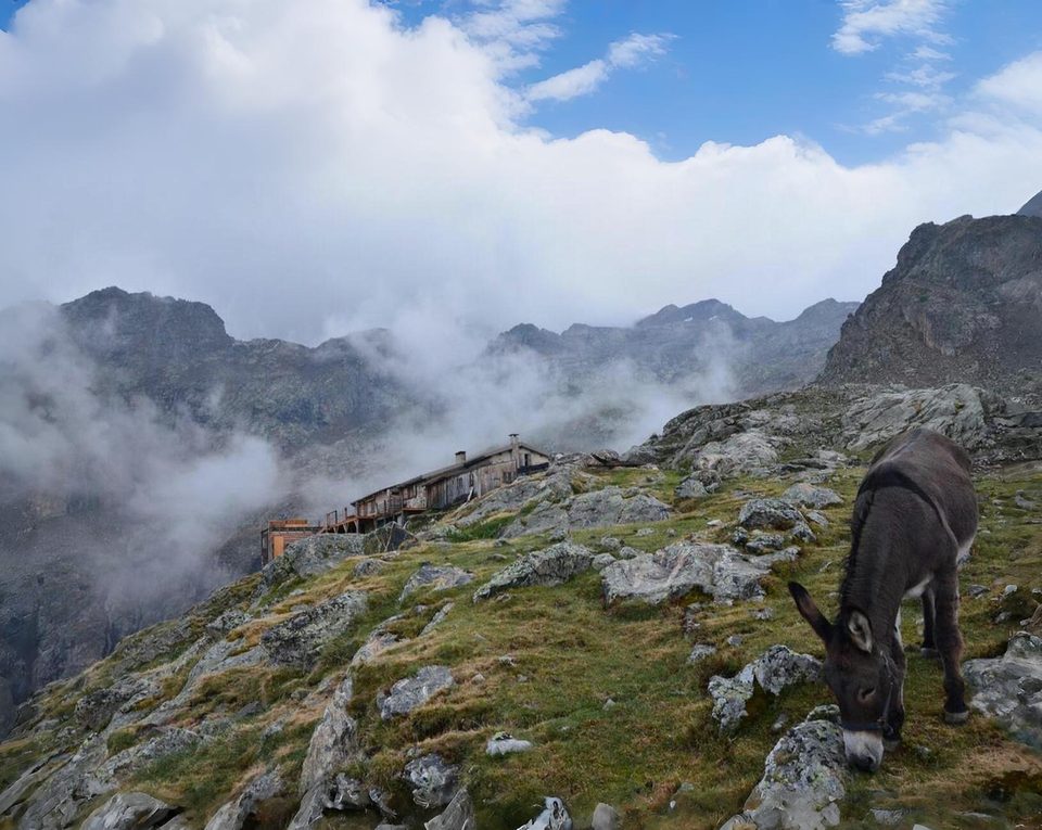 Le refuge Évariste Chancel depuis La Grave