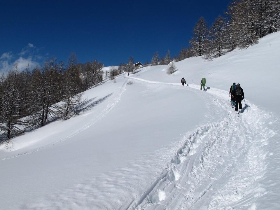 Montée à Ricou en hiver