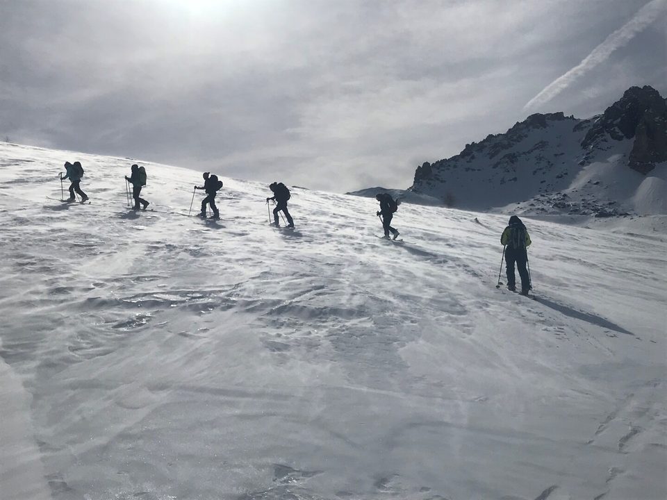 Direction le col de Buffère en ski de randonnée
