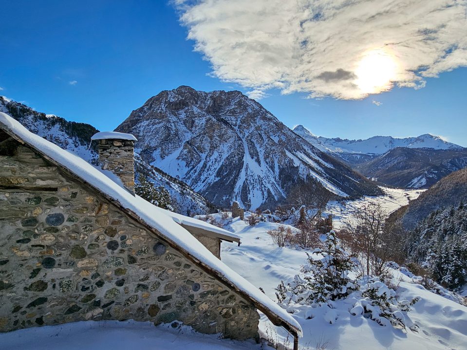 Les chalets de L'Alp en raquettes