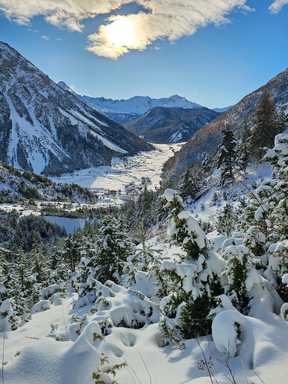 Point de vue depuis les chalets de l'Alp