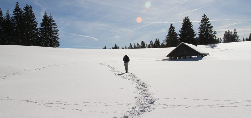 Les fourgs_Gomez J - Promeneur sur le Mont de l'Herba hiver