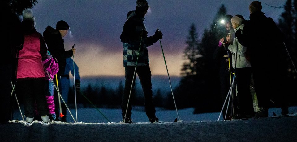 Piste éclairée