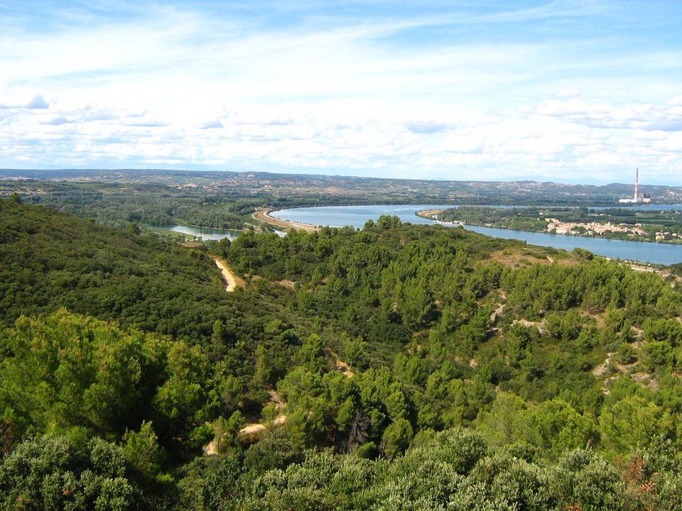 Confluence du Gardon avec le Rhône