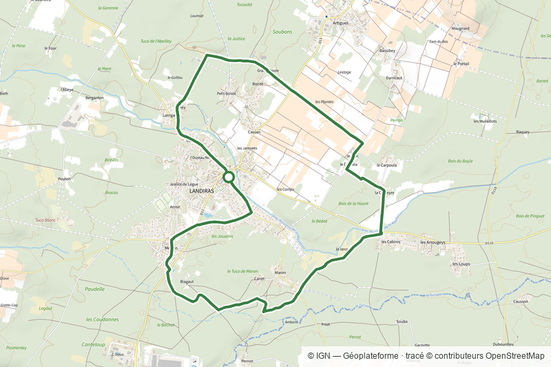Boucle de Landiras nº 1 : boucle locale