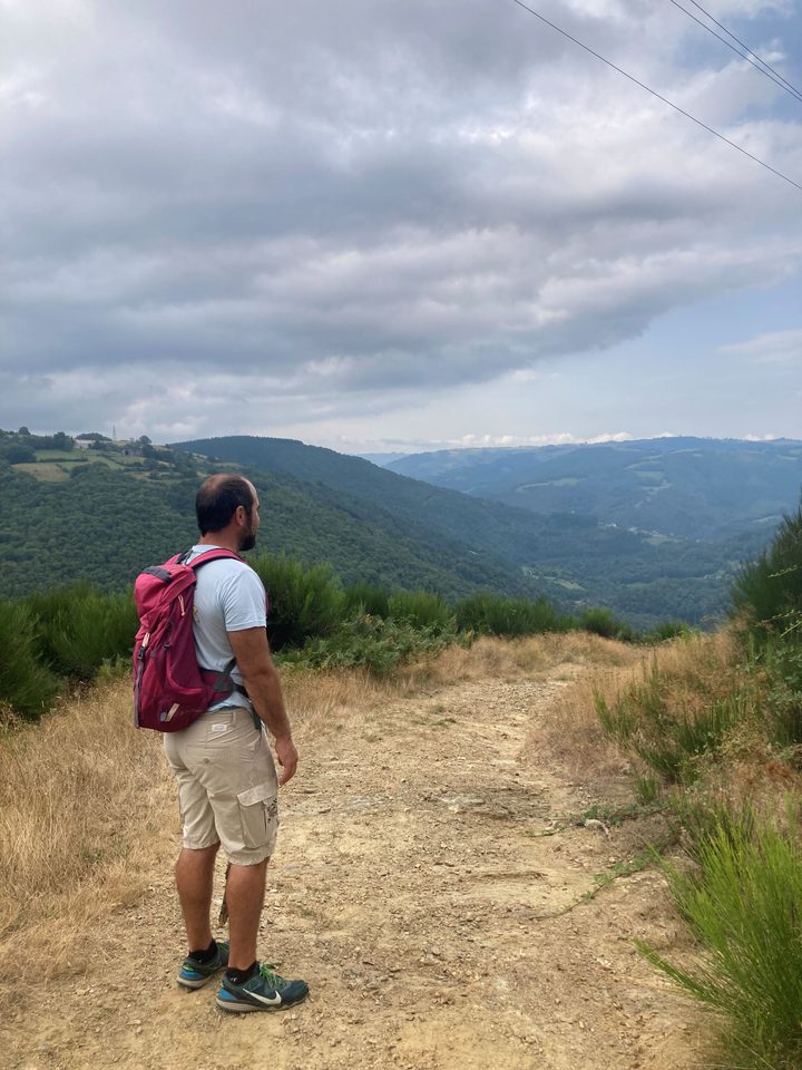 Pose en haut de la crête après Segueren