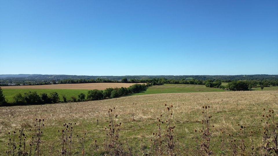 Vastes prairies autour du puech d'Aubignac