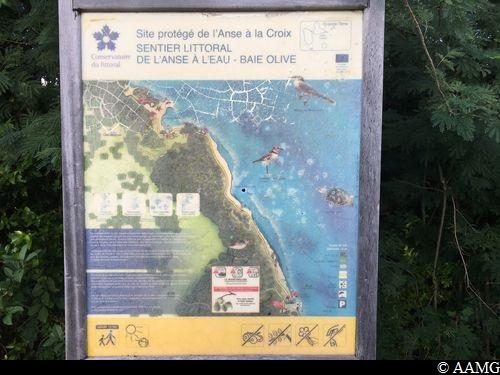 Panneau au départ (Baie Olive).