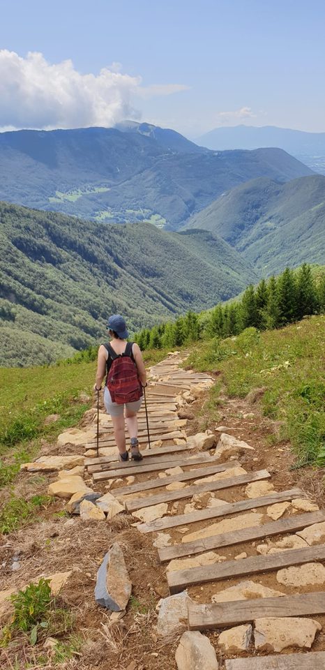 La descente du Crêt de Chalam