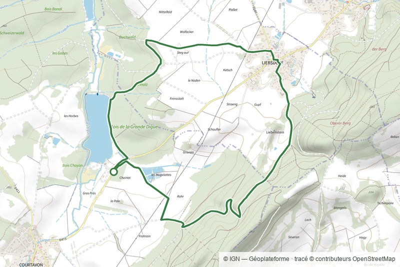 Autour du Plan d'Eau de Courtavon