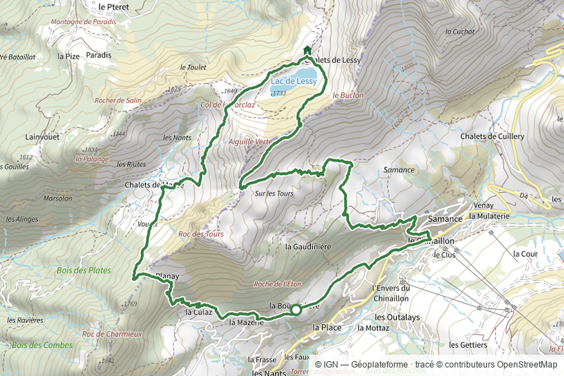 Tour du Roc des Tours et Lac de Lessy