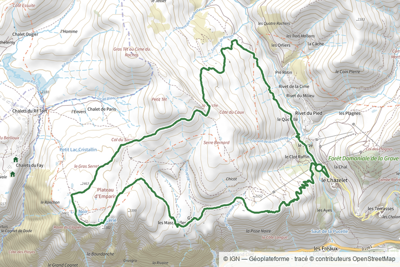 Les lacs par le bord sud du plateau