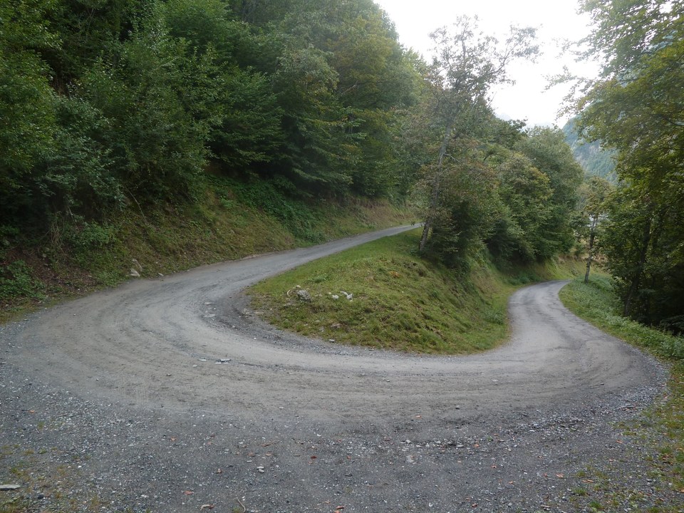 Montée par la piste