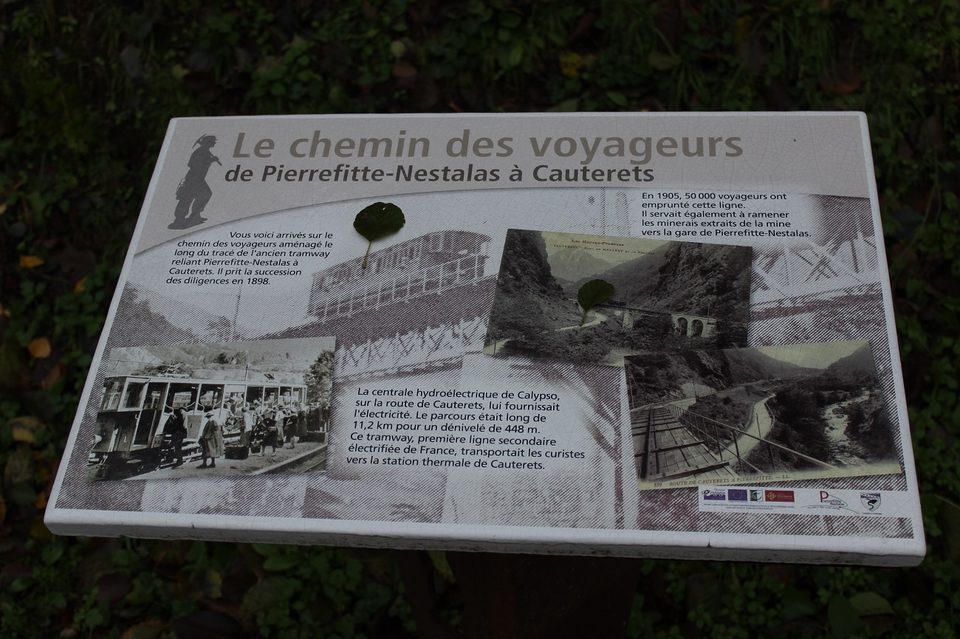 Panneau explicatif le long de la voie verte.