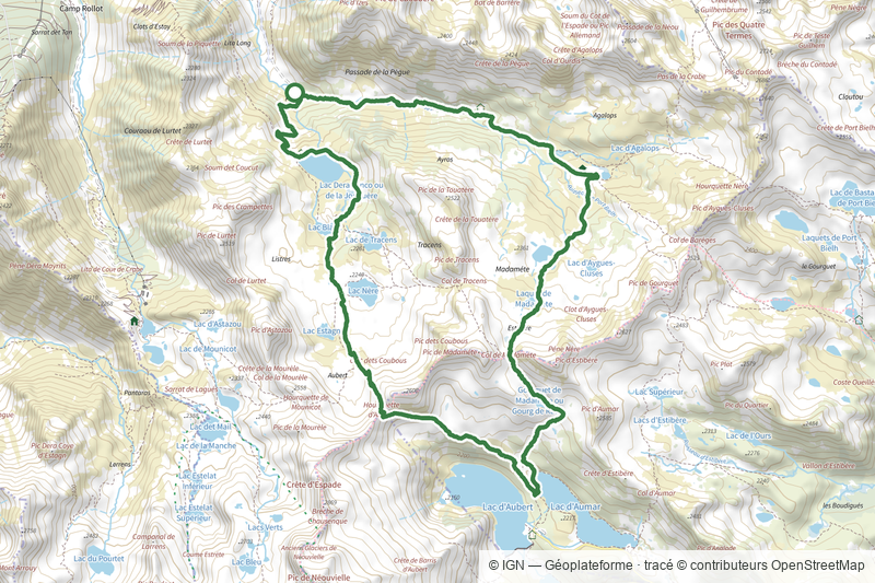 Grande boucle dans la région du Néouvielle