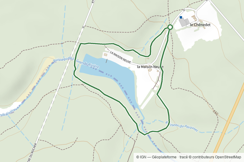 Tour de l'étang de Chènedet