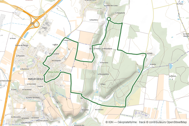 Sentier de La Parcillonne - Nord - Parçay-Meslay