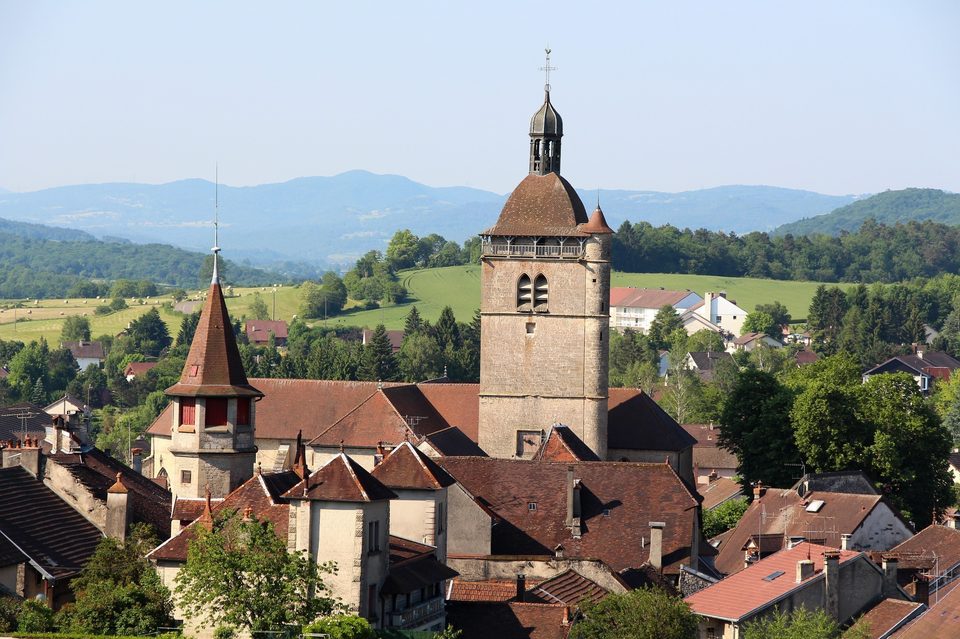 Village et église d'Orgelet
