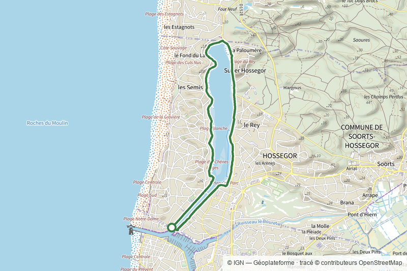 Circuit Tour du lac d'Hossegor