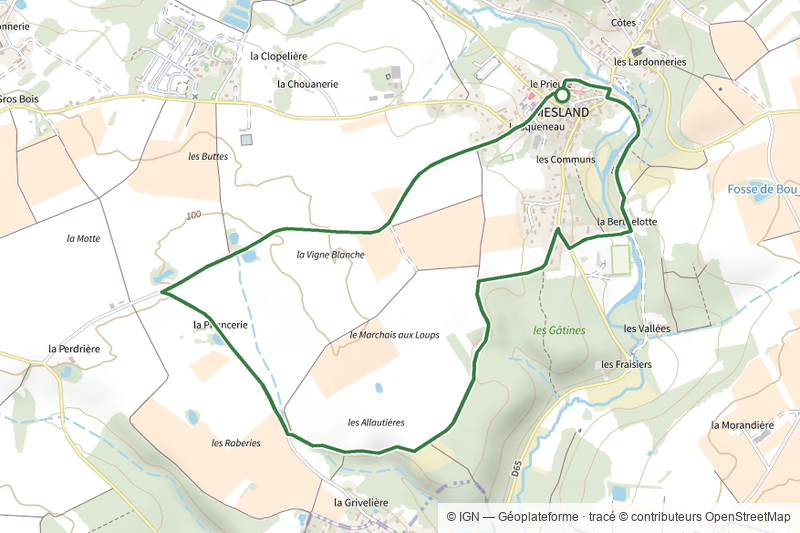 Randonnée non balisée de Mesland