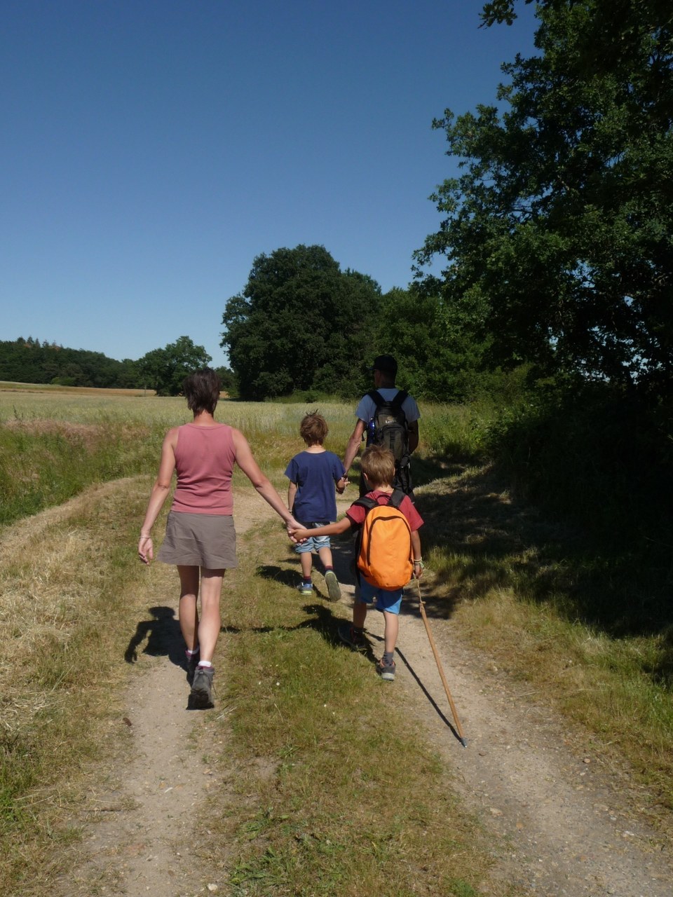 Famille de randonneurs