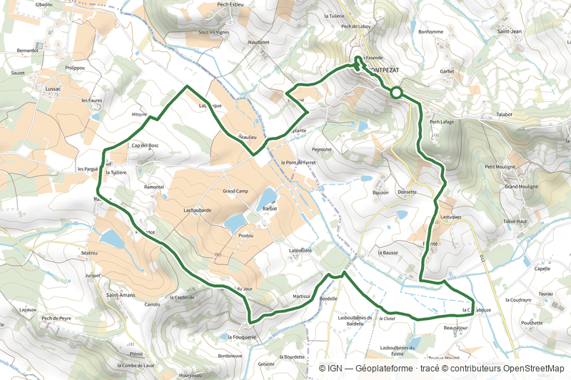 Montpezat-d’Agenais, le circuit du moulin à vent