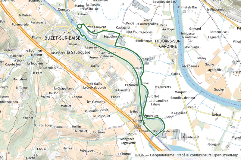 Buzet, un pont-canal sur la Baïse - 8.5 km