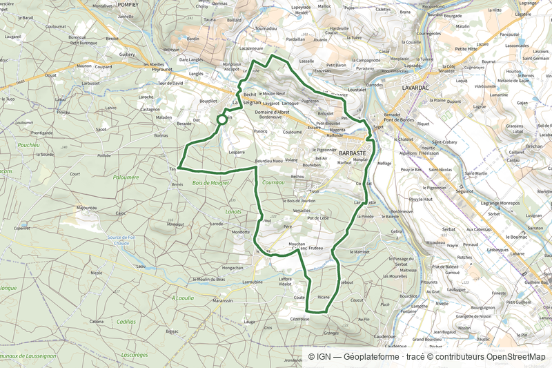 Barbaste, la randonnée de Béas et Lausseignan - 15.5 km