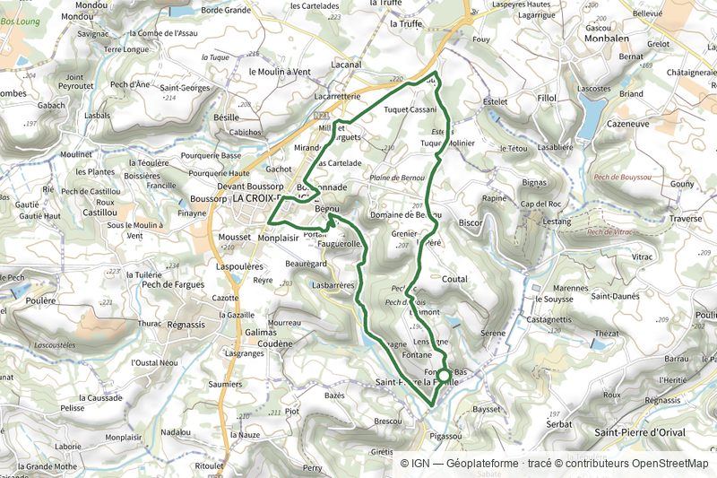 La Croix-Blanche, la balade du Bernou - 9,3km