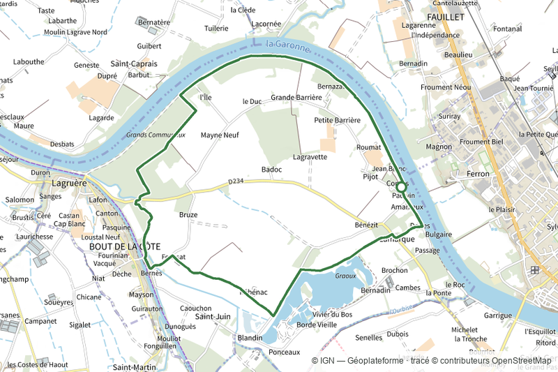 Lagruère, promenade sur les berges de Garonne - 9.8 km