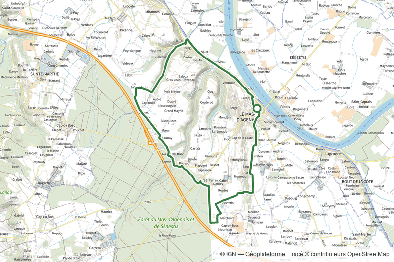 Le Mas-d'Agenais, du canal à la forêt - 12.8 km