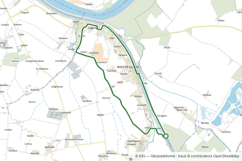 Calonges, balade dans la plaine de la Garonne - 11.8 km